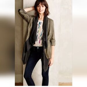 Anthropologie Hei Hei Moss Green Cascade Utility Jacket
